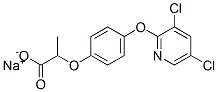 2-[4-(3,5-Dichloro-2-pyridyloxy)phenoxy]propionic acid sodium salt Struktur