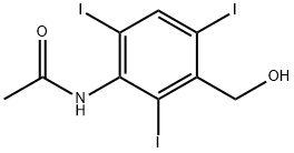 3'-(Hydroxymethyl)-2',4',6'-triiodoacetanilide Struktur