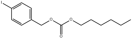 Hexyl p-iodobenzyl=carbonate Struktur