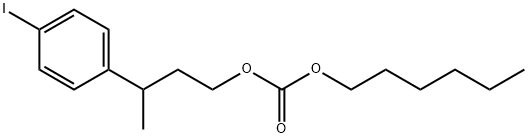 Hexyl 3-(p-iodophenyl)butyl=carbonate 结构式
