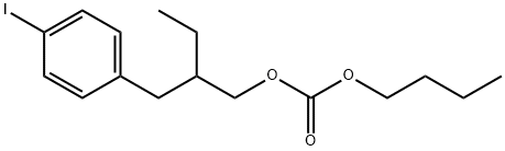 Carbonic acid butyl 2-(p-iodobenzyl)butyl ester Struktur