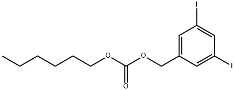 Carbonic acid hexyl 3,5-diiodobenzyl ester 结构式