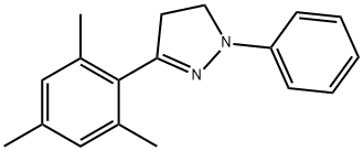 1-苯基-3-(2,4,6-三甲基苯基)-2-吡唑啉, 60078-97-9, 结构式