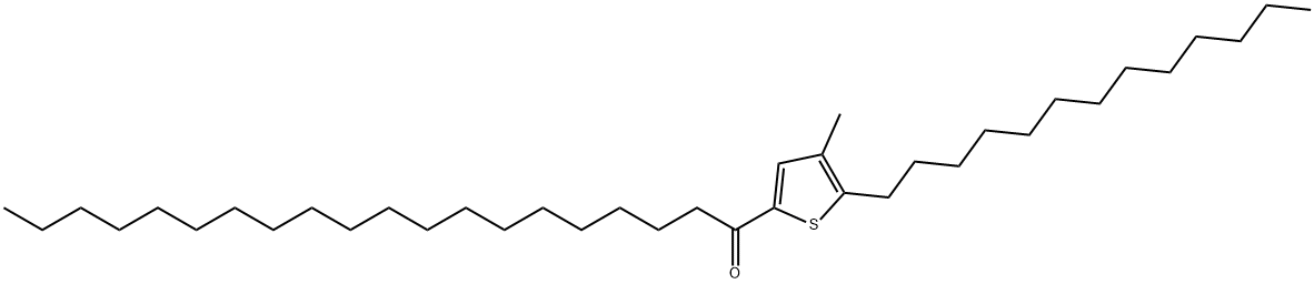 1-(4-メチル-5-トリデシル-2-チエニル)-1-イコサノン 化学構造式
