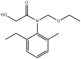 N-(ethoxymethyl)-N-(2-ethyl-6-methyl-phenyl)-2-hydroxy-acetamide Struktur