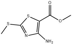 4-氨基-2-甲硫基-5-噻唑羧酸甲酯, 60093-05-2, 结构式