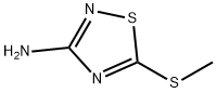 3-アミノ-5-メチルチオ-1,2,4-チアジアゾール 化学構造式