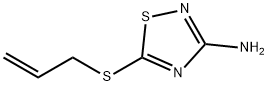 3-氨基-5-烯丙基硫代-1,2,4-噻二唑 结构式