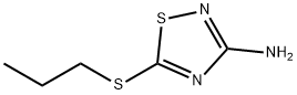 3-氨基-5-丙基硫代-1,2,4-噻二唑, 60093-13-2, 结构式