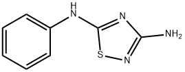 3-アミノ-5-フェニルアミノ-1,2,4-チアジアゾール 化学構造式