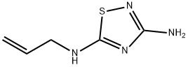 N5-2-丙烯-1-基-1,2,4-噻二唑-3,5-二胺, 60093-16-5, 结构式