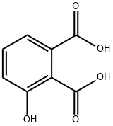 3-ヒドロキシ-1,2-ベンゼンジカルボン酸 化学構造式