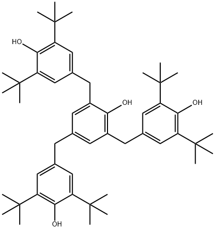 2,4,6-TRIS-(3,5-DI-TERT-BUTYL-4-HYDROXYBENZYL)PHENOL,6010-34-0,结构式