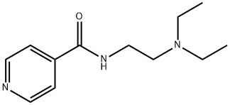 异烟酰胺-(2-二乙氨基-乙胺), 6011-13-8, 结构式