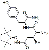 S-(((3-(2,2,5,5-tetramethylpyrrolidine-1-oxy)amino)carbonyl)methyl)-L-cysteinyl-L-tyrosine amide Struktur