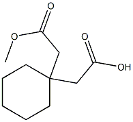 1,1-Cyclohexanediacetic acid mono methyl ester Struktur