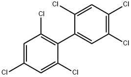 2,2',4,4',5',6-ヘキサクロロ-1,1'-ビフェニル 化学構造式