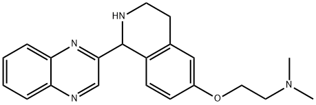 Ethanamine, N,N-dimethyl-2-[[1,2,3,4-tetrahydro-1-(2-quinoxalinyl)-6-isoquinolinyl]oxy]- (9CI) Struktur
