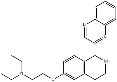 Ethanamine, N,N-diethyl-2-[[1,2,3,4-tetrahydro-1-(2-quinoxalinyl)-6-isoquinolinyl]oxy]- (9CI) Structure