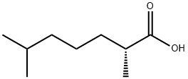 (R)-2,6-ジメチルヘプタン酸 化学構造式