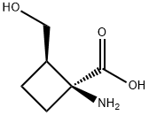 Cyclobutanecarboxylic acid, 1-amino-2-(hydroxymethyl)-, (1S,2R)- (9CI) Structure