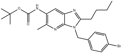 카르밤산,[3-[(4-브로모페닐)메틸]-2-부틸-5-메틸-3H-이미다조[4,5-b]피리딘-6-일]-,1,1-디메틸에틸에스테르(9CI)