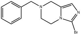咪唑并[1,5-A]吡嗪, 3-溴-5,6,7,8-四氢-7-(苯基甲基)-, 601515-08-6, 结构式