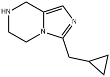 Imidazo[1,5-a]pyrazine, 3-(cyclopropylmethyl)-5,6,7,8-tetrahydro- (9CI) Struktur