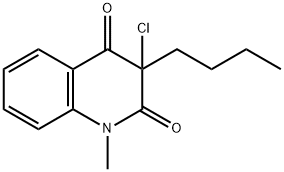 2,4(1H,3H)-Quinolinedione,  3-butyl-3-chloro-1-methyl- Structure