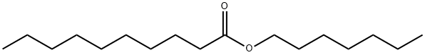 デカン酸ヘプチル 化学構造式