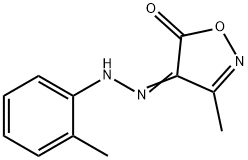 3-Methyl-4-[2-(2-methylphenyl)hydrazono]isoxazole-5(4H)-one Struktur