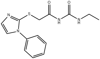 1-Ethyl-3-[[(1-phenyl-1H-imidazol-2-yl)thio]acetyl]urea Structure