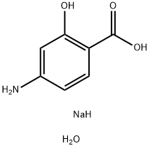 4-アミノサリチル酸ナトリウム二水和物 化学構造式