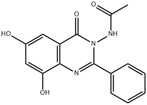 Acetamide,  N-(6,8-dihydroxy-4-oxo-2-phenyl-3(4H)-quinazolinyl)- Struktur