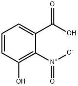 3-ヒドロキシ-2-ニトロ安息香酸 化学構造式