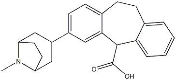 10,11-Dihydro-5H-dibenzo[a,d]cycloheptene-5-carboxylic acid (1R,5S)-tropan-3α-yl ester Struktur