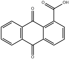 9,10-ジヒドロ-9,10-ジオキソ-1-アントラセンカルボン酸 化学構造式