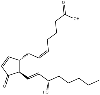 (5Z,13E,15S)-15-ヒドロキシ-11-オキソプロスタ-5,9,13-トリエン-1-酸 化学構造式