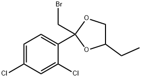 2-(ブロモメチル)-2-(2,4-ジクロロフェニル)-4-エチル-1,3-ジオキソラン 化学構造式