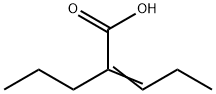 2-プロピル-2-ペンテン酸 化学構造式