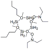 [(6,8-dibutyl-2,4,6,8-tetramethylcyclotetrasiloxane-2,4-diyl)di(oxy)]bis(diethylamine) 结构式