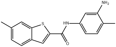 Benzo[b]thiophene-2-carboxamide, N-(3-amino-4-methylphenyl)-6-methyl- (9CI) Struktur