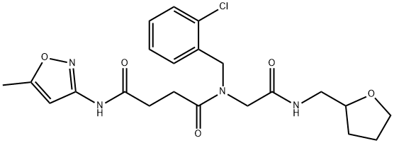 602322-16-7 Butanediamide, N-[(2-chlorophenyl)methyl]-N-(5-methyl-3-isoxazolyl)-N-[2-oxo-2-[[(tetrahydro-2-furanyl)methyl]amino]ethyl]- (9CI)