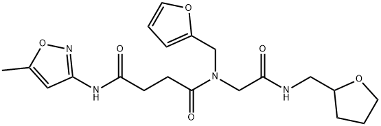 602322-20-3 Butanediamide, N-(2-furanylmethyl)-N-(5-methyl-3-isoxazolyl)-N-[2-oxo-2-[[(tetrahydro-2-furanyl)methyl]amino]ethyl]- (9CI)