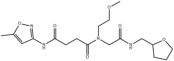602322-29-2 Butanediamide, N-(2-methoxyethyl)-N-(5-methyl-3-isoxazolyl)-N-[2-oxo-2-[[(tetrahydro-2-furanyl)methyl]amino]ethyl]- (9CI)