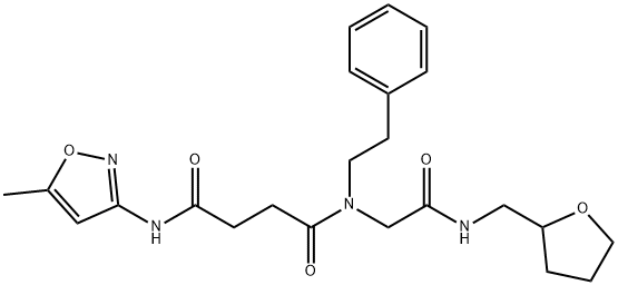 Butanediamide, N-(5-methyl-3-isoxazolyl)-N-[2-oxo-2-[[(tetrahydro-2-furanyl)methyl]amino]ethyl]-N-(2-phenylethyl)- (9CI)|