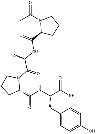 acetyl-prolyl-alanyl-prolyl-tyrosylamide 结构式