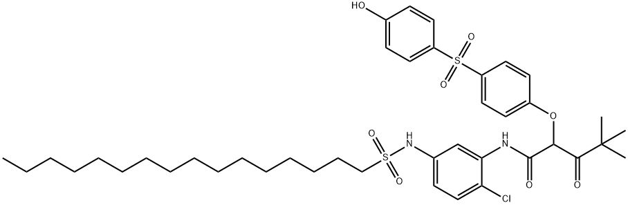 60247-61-2 N-[2-chloro-5-[(hexadecylsulphonyl)amino]phenyl]-2-[4-[(4-hydroxyphenyl)sulphonyl]phenoxy]-4,4-dimethyl-3-oxovaleramide