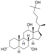 (3a,5a,7a,12a)-Cholestane-3,7,12,25-tetrol 结构式