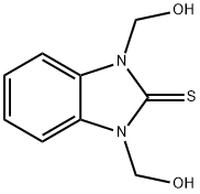 1,3-ビス(ヒドロキシメチル)-1H-ベンゾイミダゾール-2(3H)-チオン 化学構造式